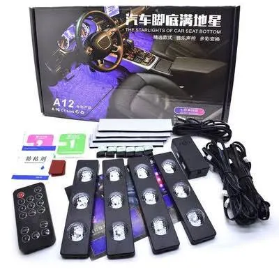 Premium LED Car Interior Ambient Lighting Kit – Multi-Color Starry Footmat Lights — view 1