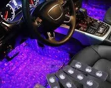 Premium LED Car Interior Ambient Lighting Kit – Multi-Color Starry Footmat Lights — view 2